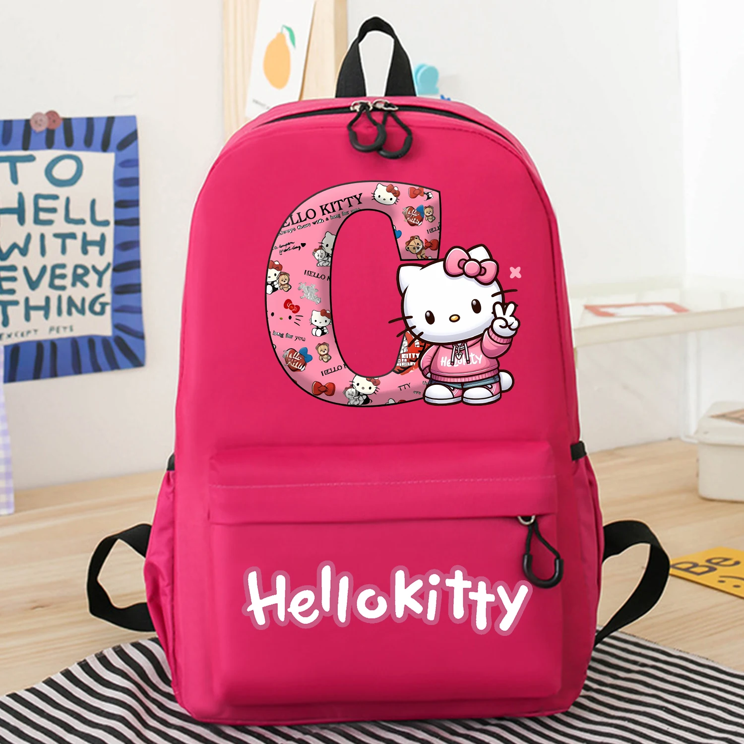 Mochila nueva de Hello Kitty, mochila escolar bonita de dibujos animados, mochila rosa de Anime para niñas, bolsas de gran capacidad para estudiantes, bolsa de almacenamiento de libros para niños, regalo - imagen 3