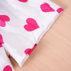 Conjunto estampado de verano para niña – Top con volantes y shorts