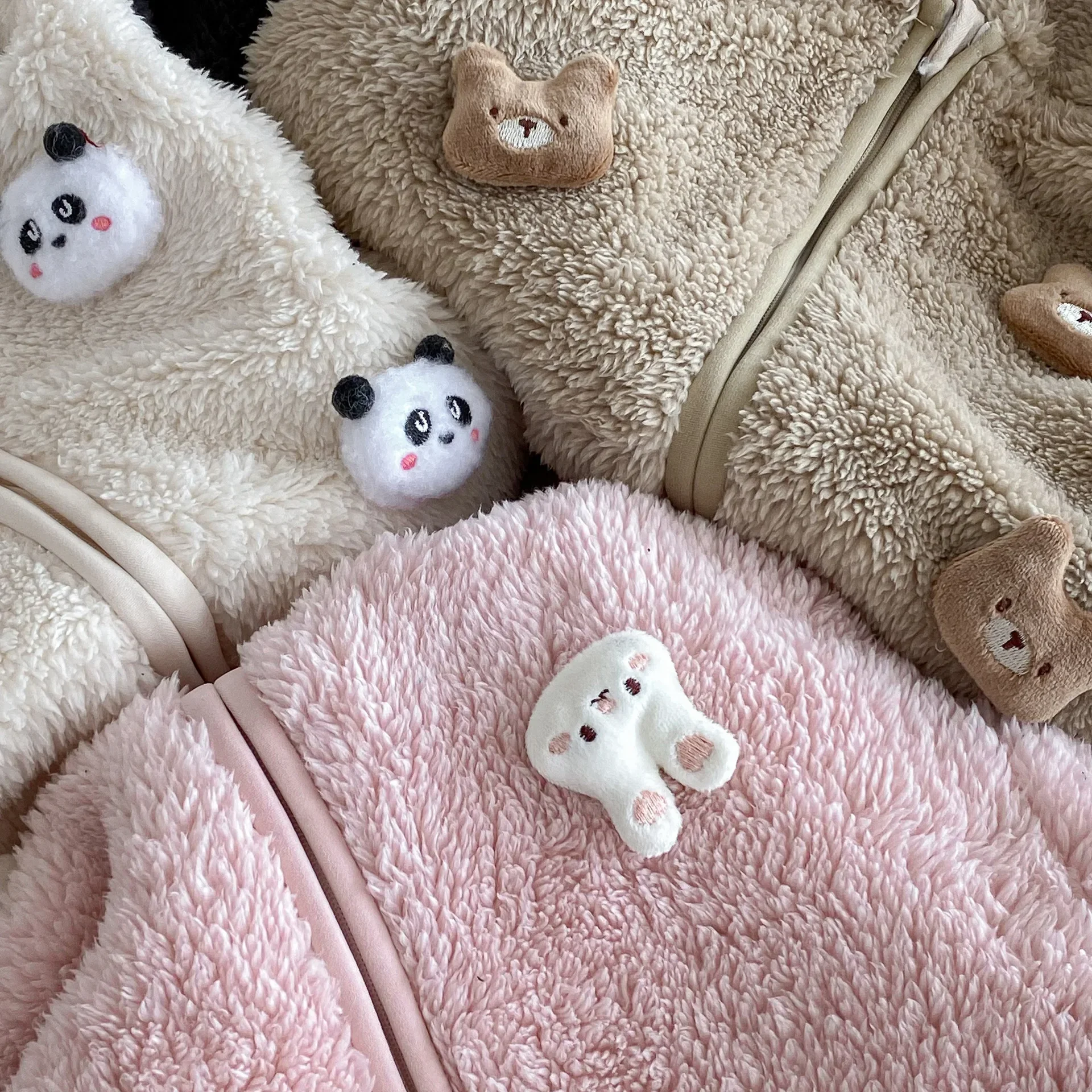 Chaqueta para niños de 0 a 5 años, Sudadera con capucha de animales, chaqueta de piel para niñas, chaqueta cálida para niños, abrigo con cremallera de animales de dibujos animados - imagen 3