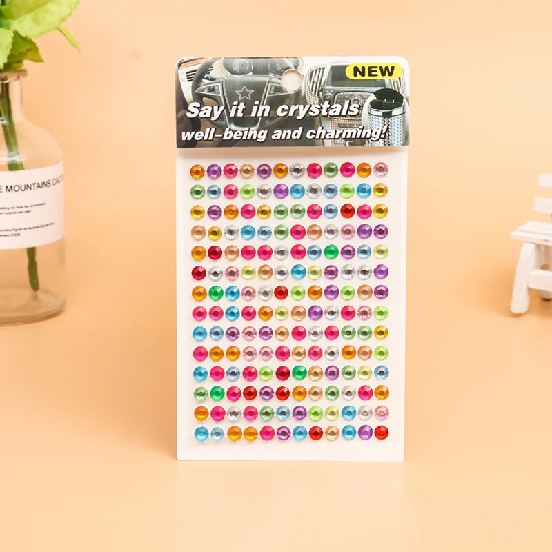 Pegatina de cristal DIY de colores mezclados al azar, paquete de 1/2/3/5/10 hojas, funda autoadhesiva para teléfono, decoración de ordenador, pegatinas de grafiti ZYF - imagen 3