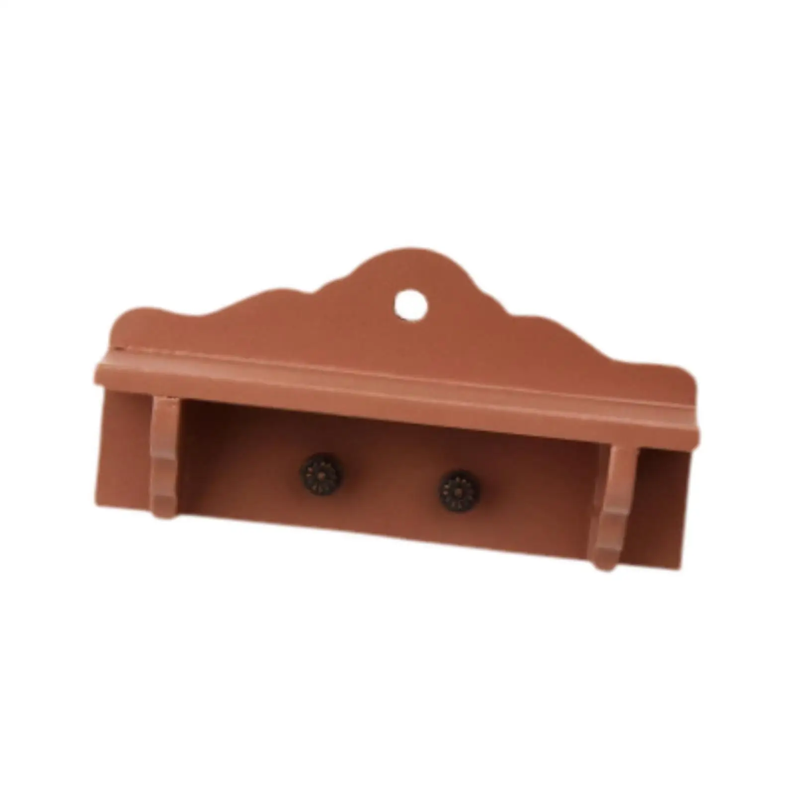 Wooden Coat Rack Pretend Play Toys Dollhouse Accessory Simulation Clothes Hange for Home Photo Prop Life Scene Bathroom Decor
