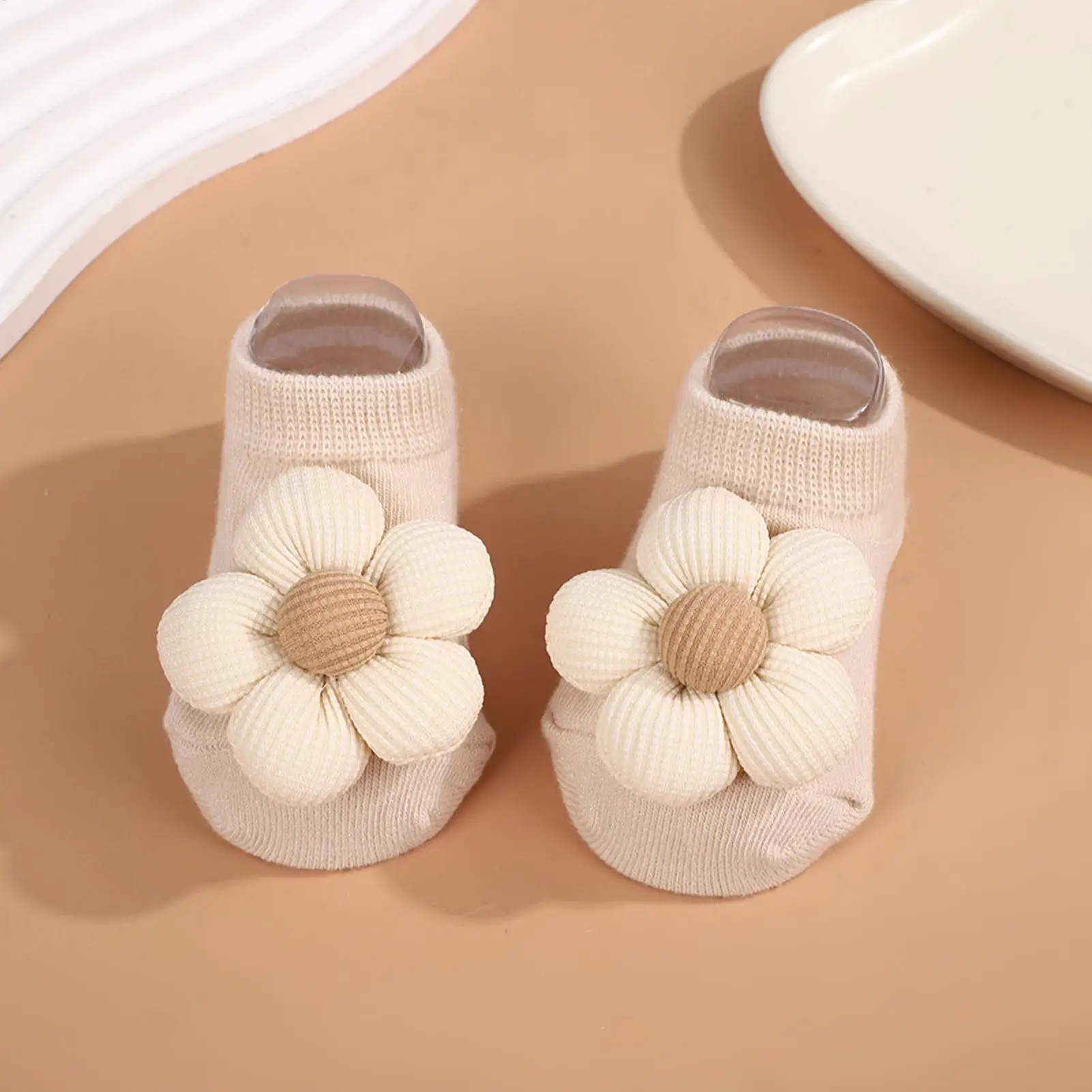 Diademas para niños, diademas suaves con flores, calcetines para niños, accesorios para el cabello para niñas, sesión de fotos para caminar, bautismo, vacaciones en casa - imagen 3