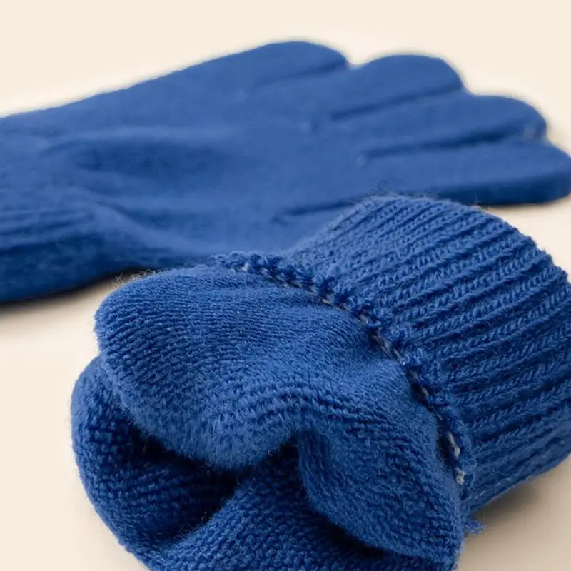 XXFE-guantes punto para niños, manoplas punto acrílicas seguras, suaves, cálidas y elásticas, para invierno, 1 par - imagen 4