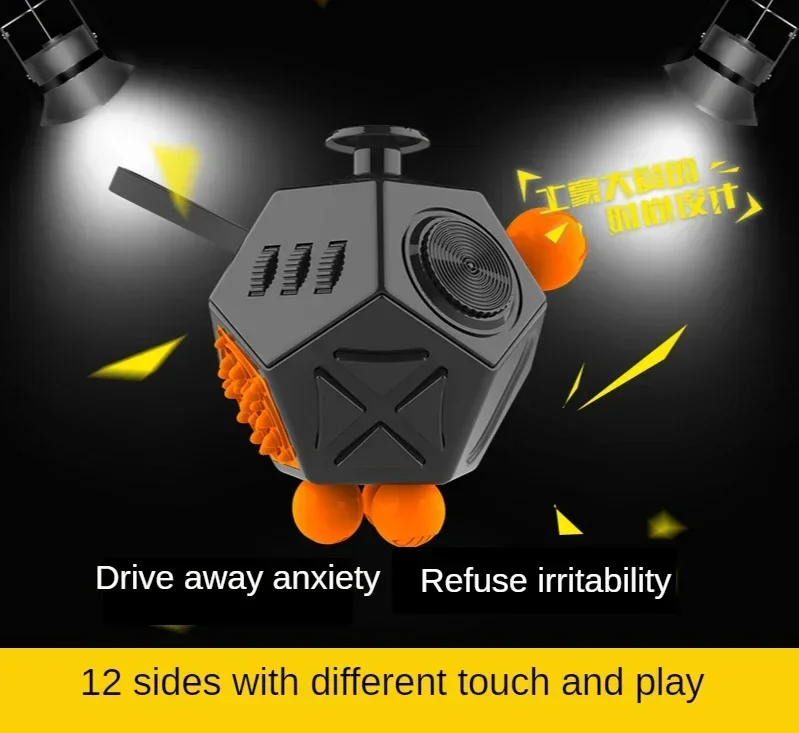 Fidget Hand EDC antiestrés de 12 caras para niños con TDAH y autismo - imagen 4
