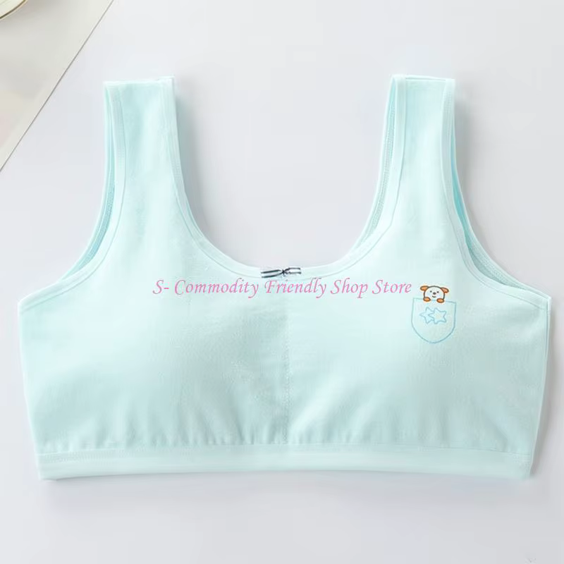 Sujetador de entrenamiento de algodón con almohadillas para niñas