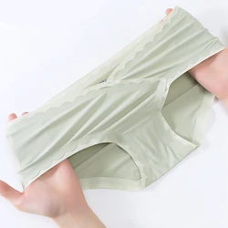 Bragas premamá algodón sin costuras encaje V maternidad elasticidad
