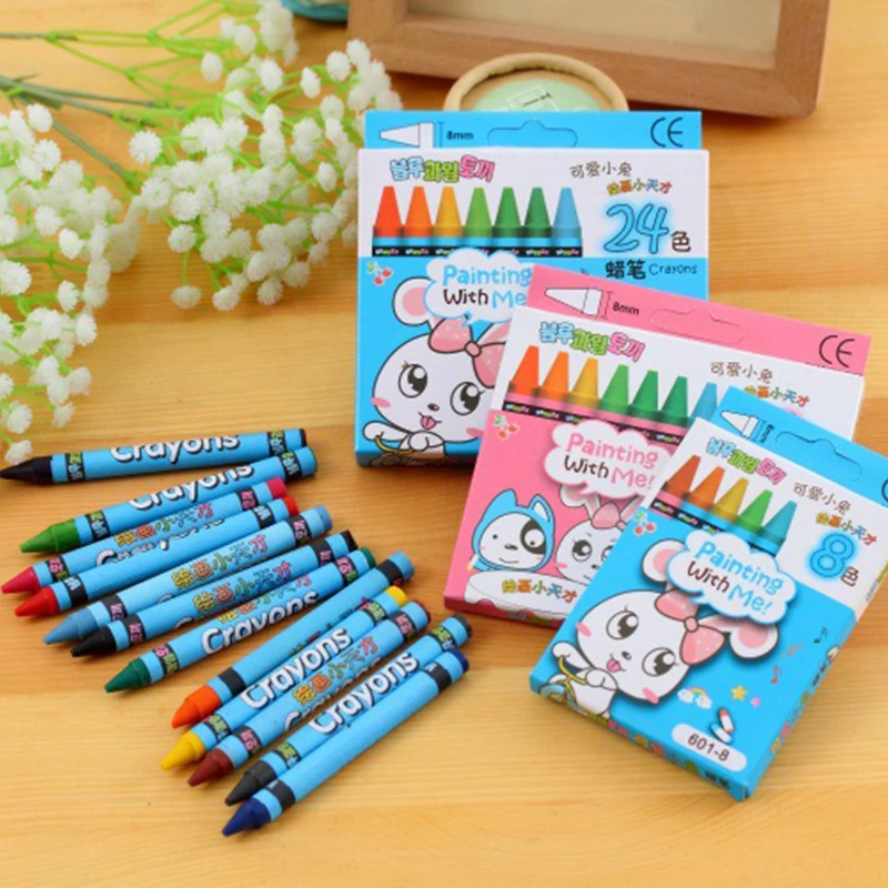 Bolígrafos de dibujo para niños con colores y crayón