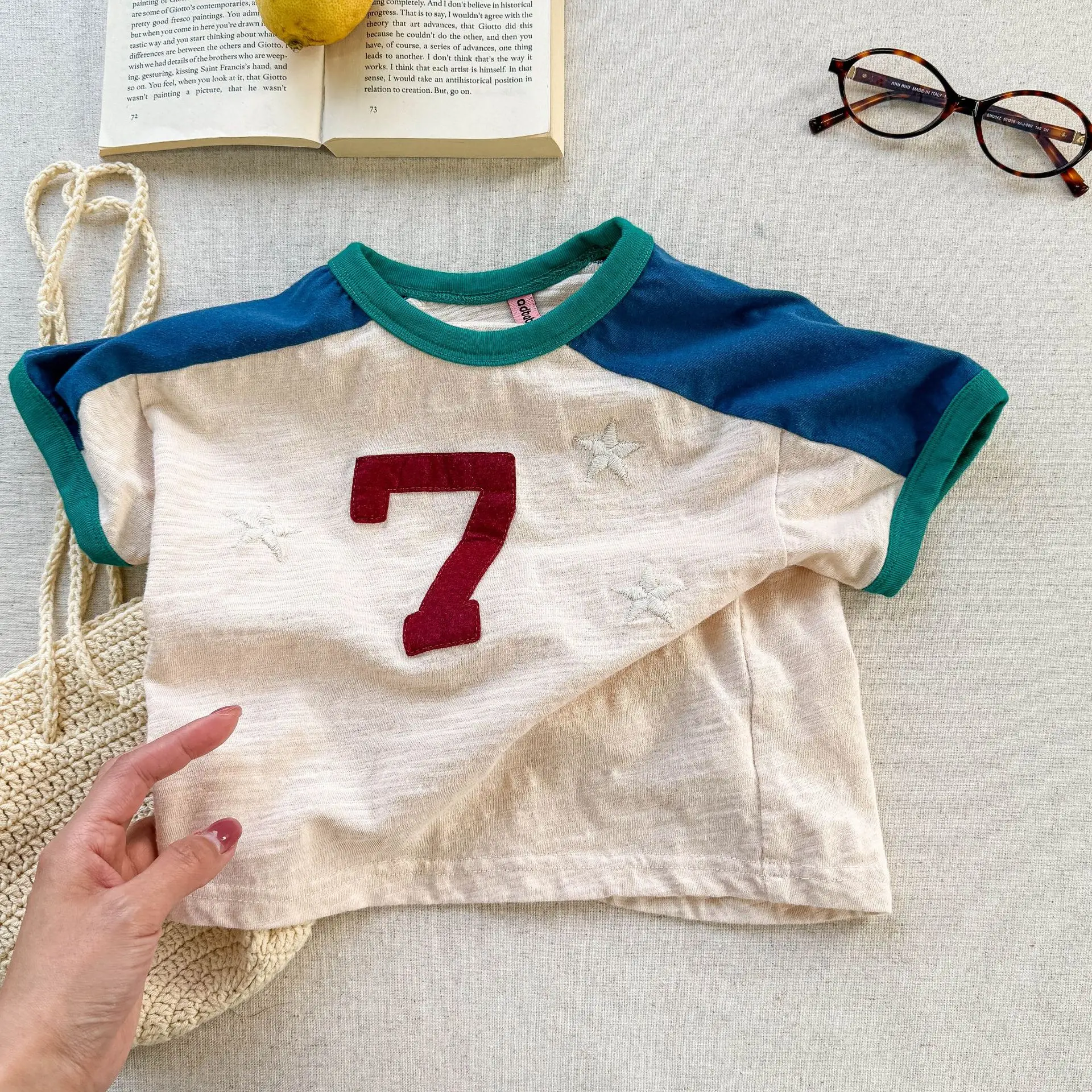 MILANCEL Camiseta manga raglán ligera retazos para verano niños - imagen 4