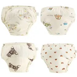 Pantalones entrenamiento bebé muselina algodón orgánico impermeables