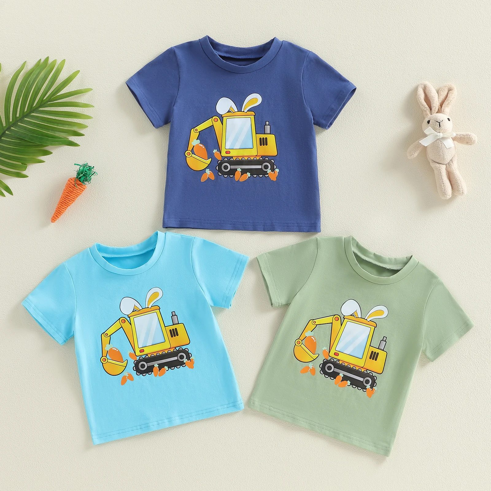 Tregren Set Camisetas Bebé con Estampado Conejo – Primavera - imagen 5