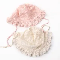 Gorro verano bebé con encaje floral – Protección solar