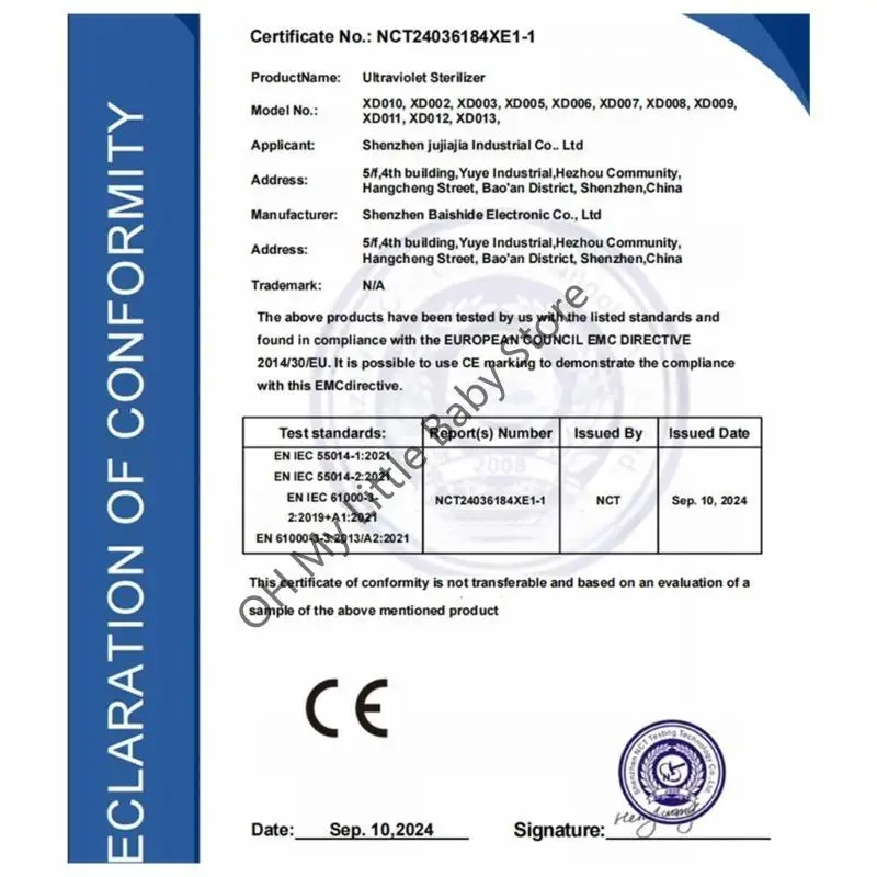 M76C Desinfectante portátil eficiente para chupete Cuentas lámpara incorporadas 2 piezas 3 minutos cada vez