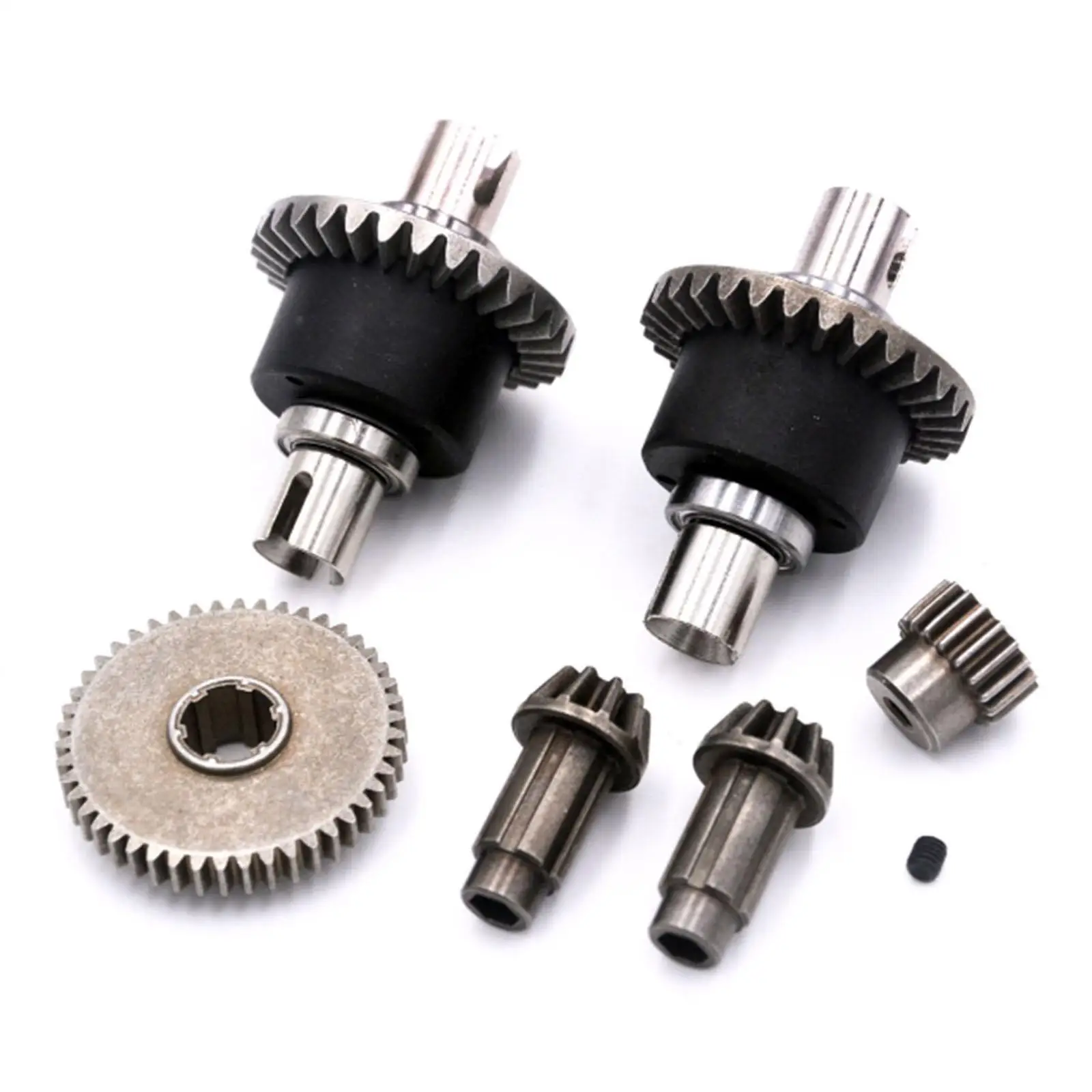 RC Car Differential Gears Pinion Gears, Main Gear, Motor Gear, and Screw Set Upgrade Accessory for 1/16 16101 16102 RC Model Car