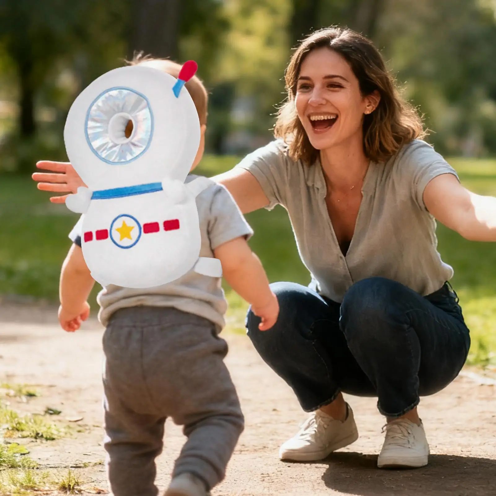 Protector de cabeza de bebé, cojín de soporte de caída de dibujos animados para bebé pequeño, Protector de cabeza trasera para niño y niña, avión de viaje al aire libre - imagen 2