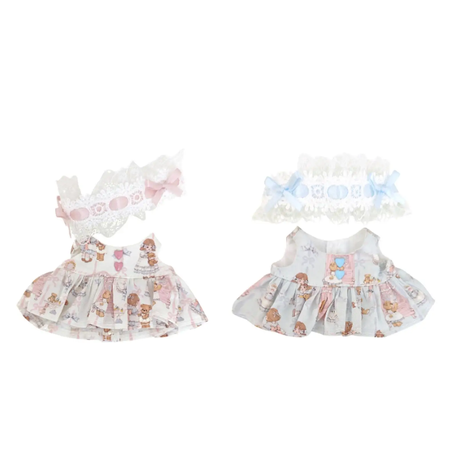 17cm Plush Doll Dress Cute DIY Accessories Soft Educational Party Favor for Kids Birthday Gift Costume Doll Clothes Dress up