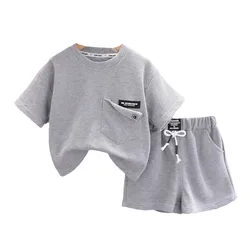 Conjunto deportivo de algodón para niño – Camiseta y shorts de verano