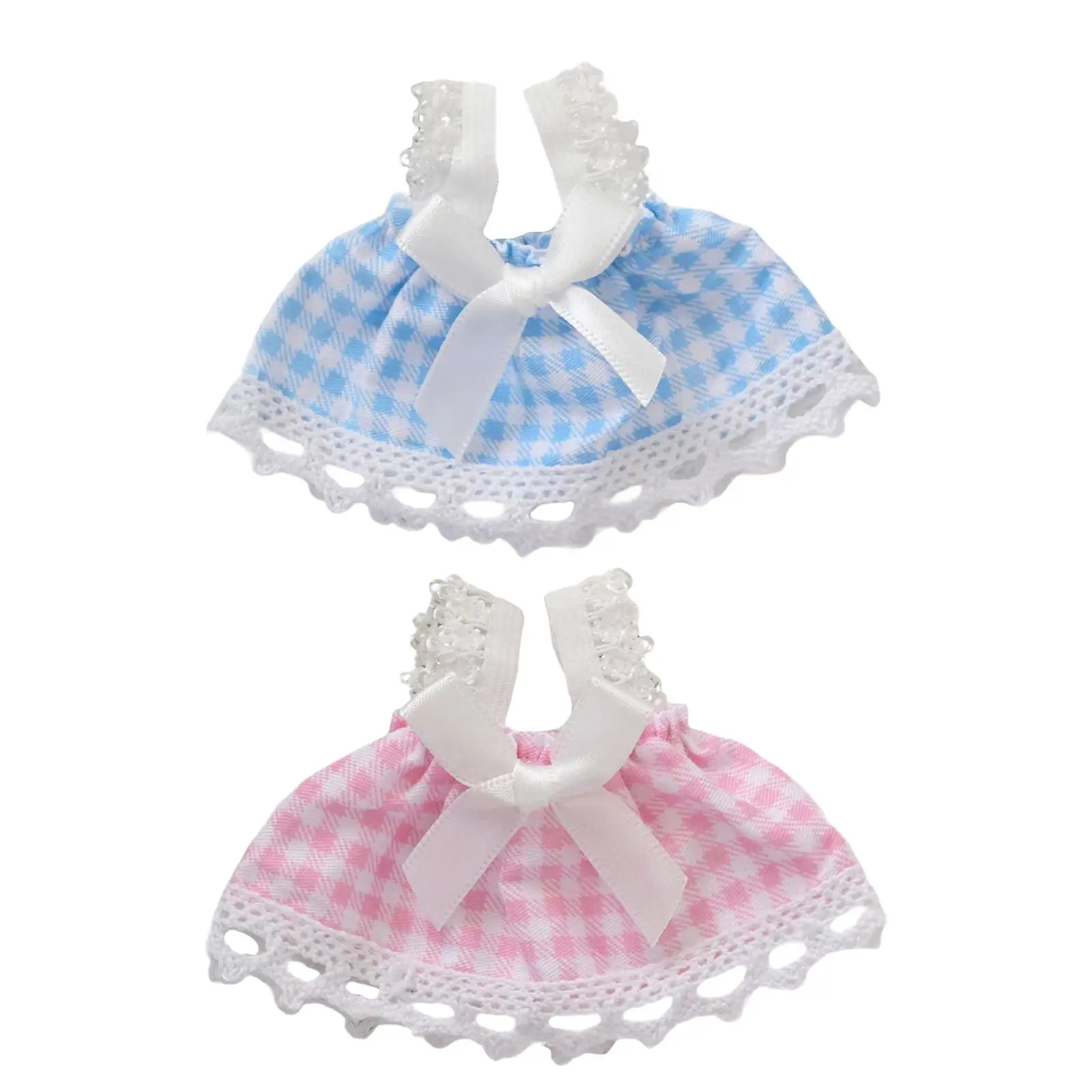 Plush Doll Strap Dress Hands on for 6.69inch Doll for Kids Birthday Gift DIY Accessories Cute Imagination Doll Clothes Costumes