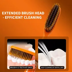 Cepillo de dientes infantil Busi cabeza grande naranja para limpieza