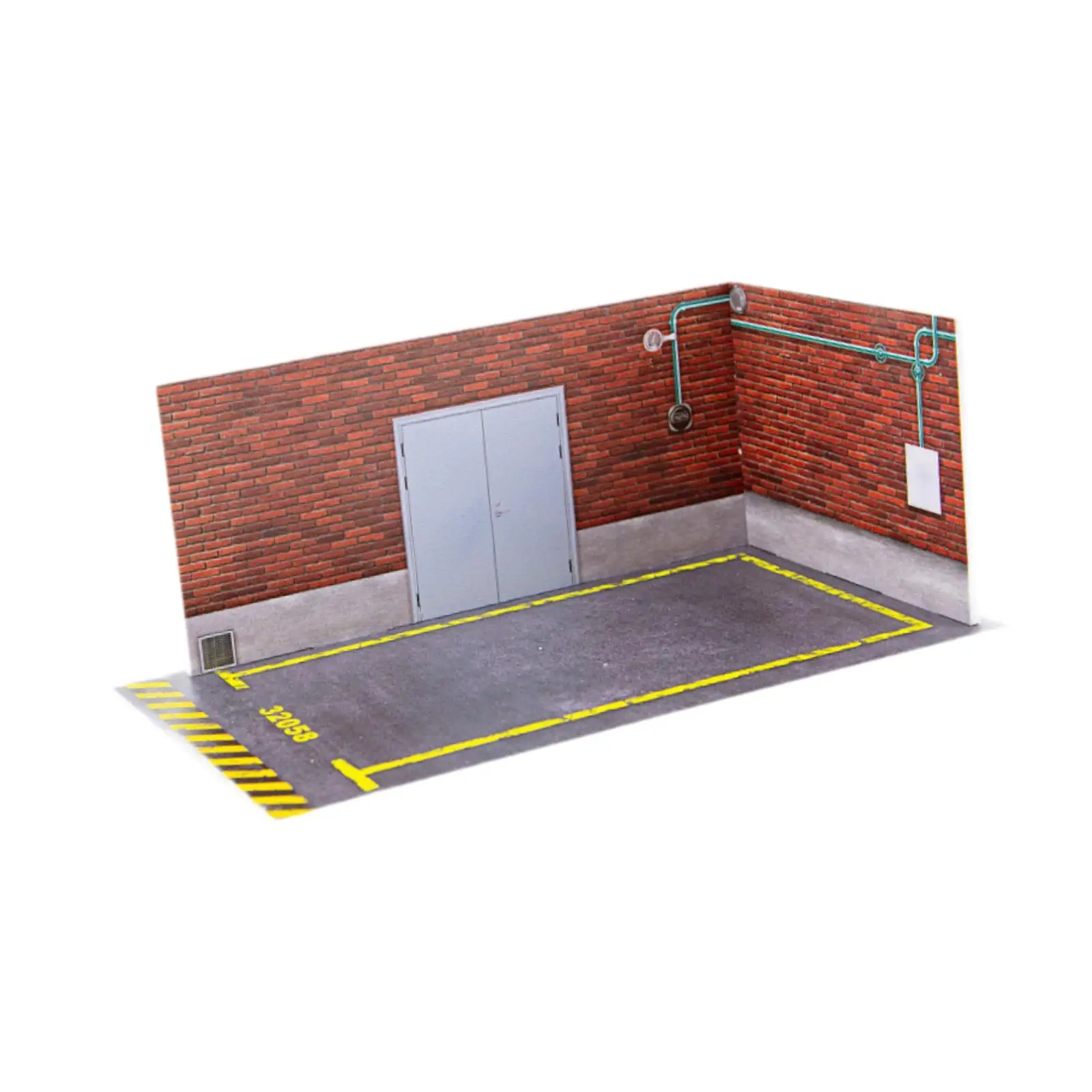 1/32 Model Car Parking Lot Display Scene Sturdy Diorama Car Garage Model