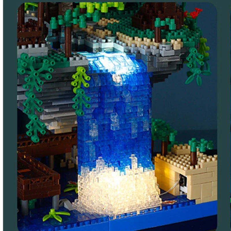 Bloques de construcción creativos para niños y adultos, juguete de ladrillos para armar estanque de flor de melocotón, Castillo de Sakura, casa del árbol, ideal para regalo - imagen 2