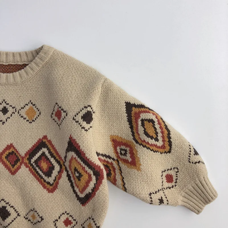 Milangel jersey de punto para niños – Abrigo cálido retro - imagen 5