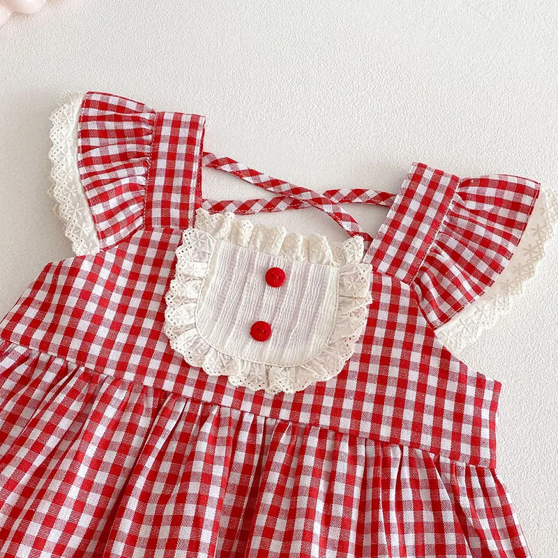 MILANCEL Camisa bordada a cuadros con volantes para niño - imagen 5
