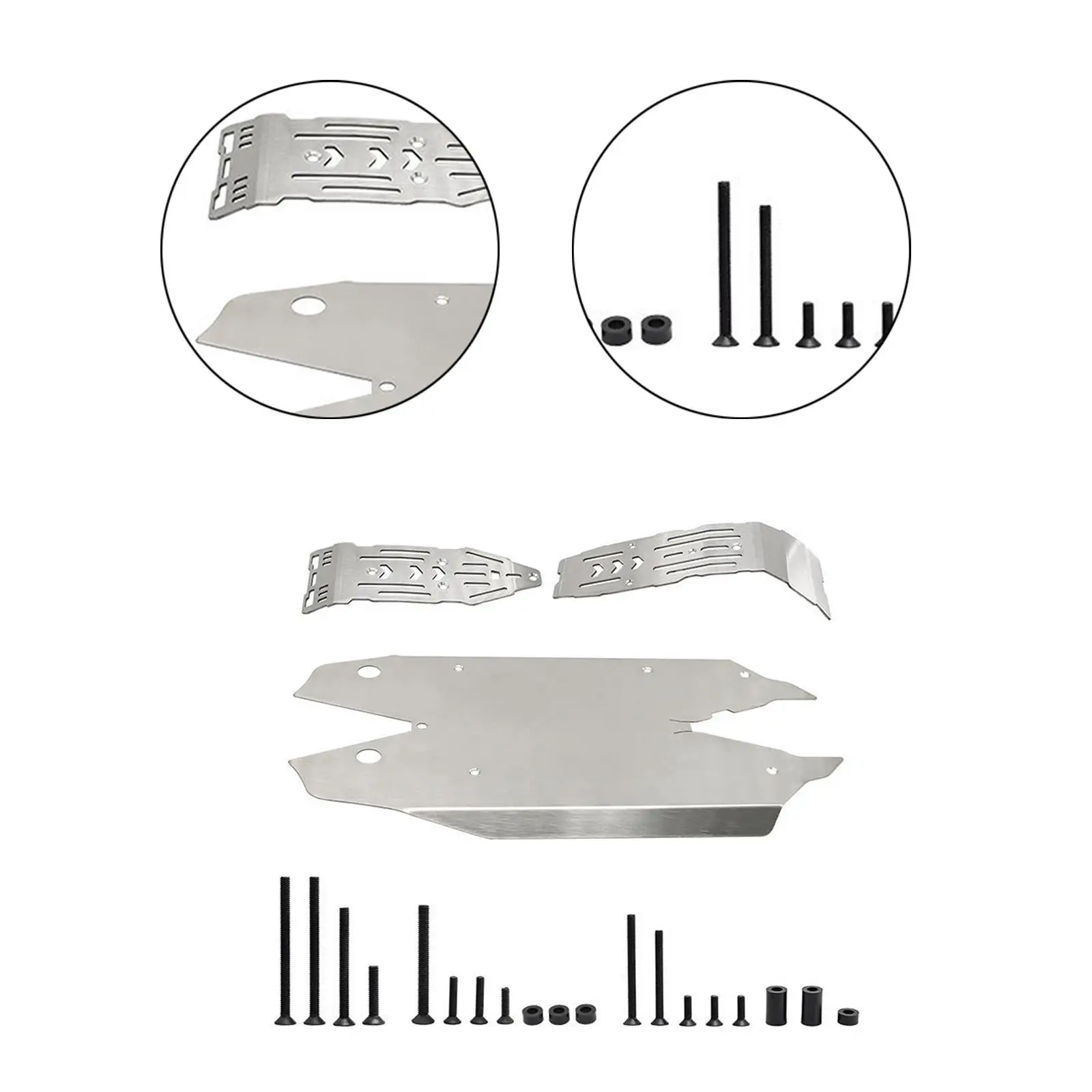 Chassis Protector Plate Upgrade Professional Replacements Guard Protective Plate Axle Guard for 1/8 RC Car Vehicles Model Trucks
