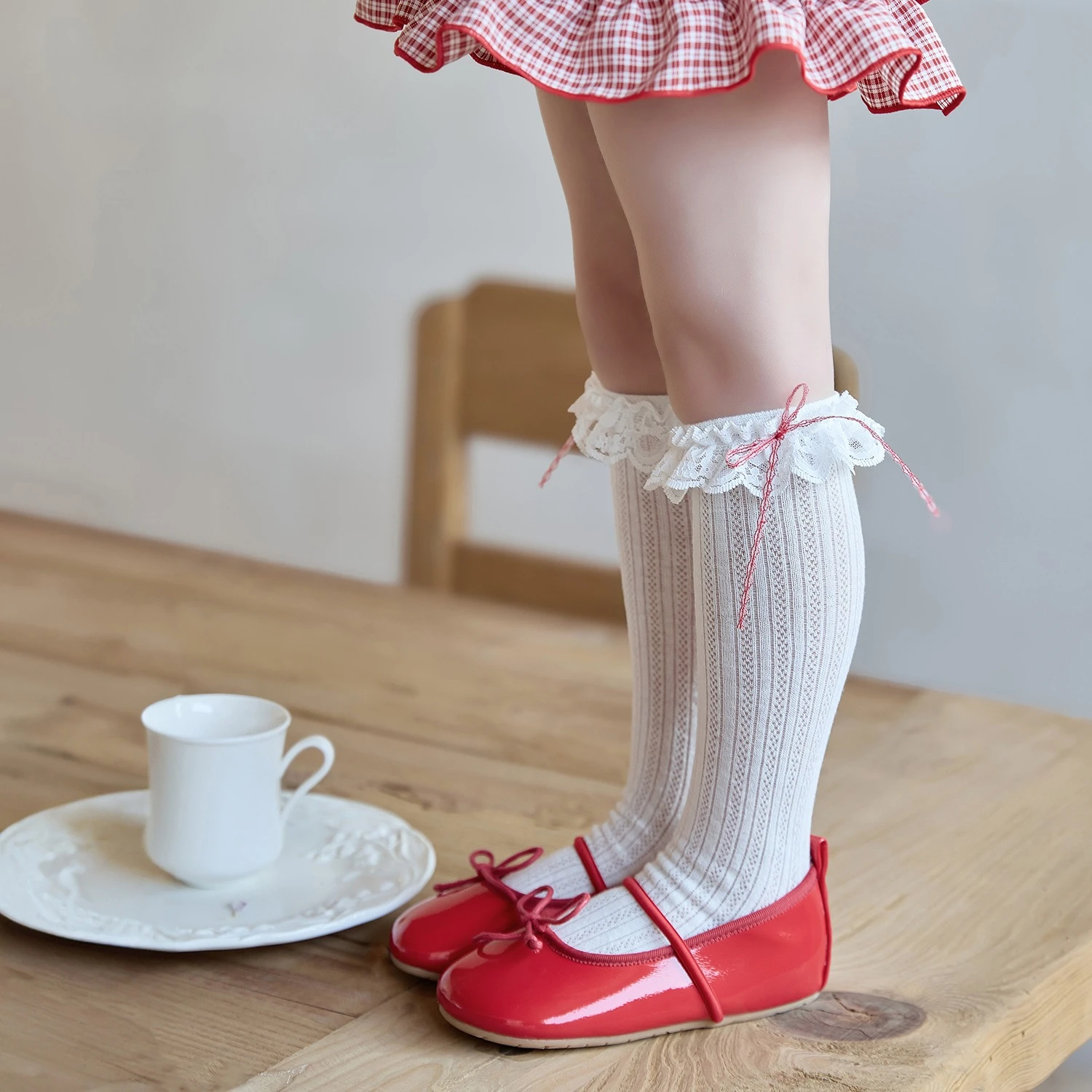 Medias de malla transpirable hasta la rodilla para niña – Elásticas - imagen 3