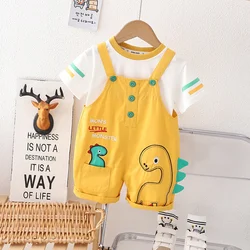 Conjunto veraniego para bebés con camiseta y mono cómodo