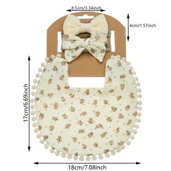Babero muselina reversible para bebé con estampado floral