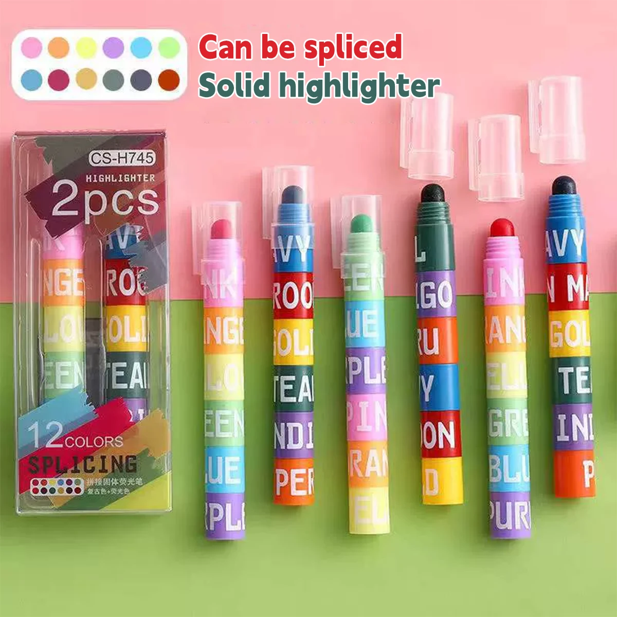 Set de papeleria escolar 12 colores rotuladores y boligrafos