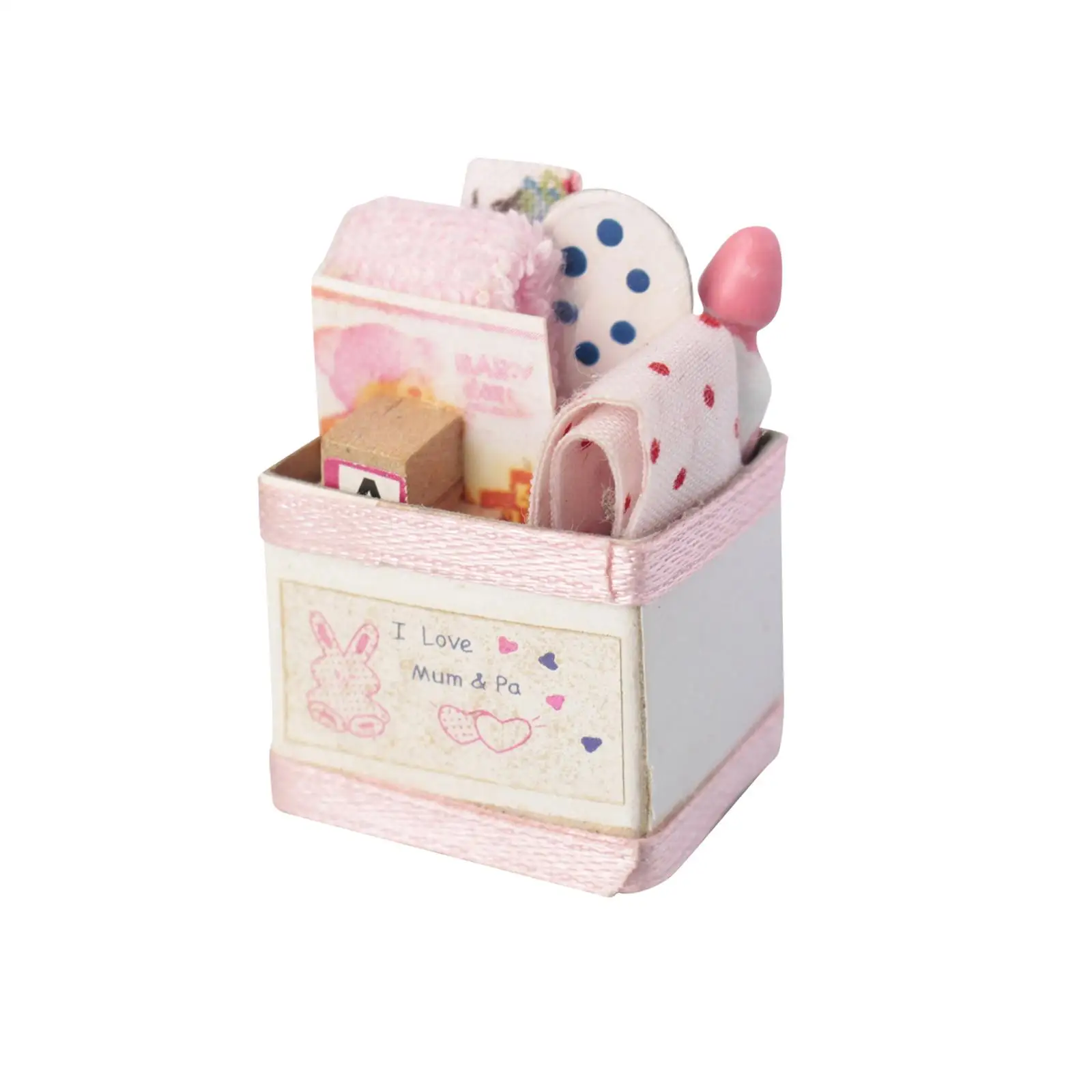 Dollhouse Miniature Toy Box, Playset Box for 1:12 Scale Dollhouse