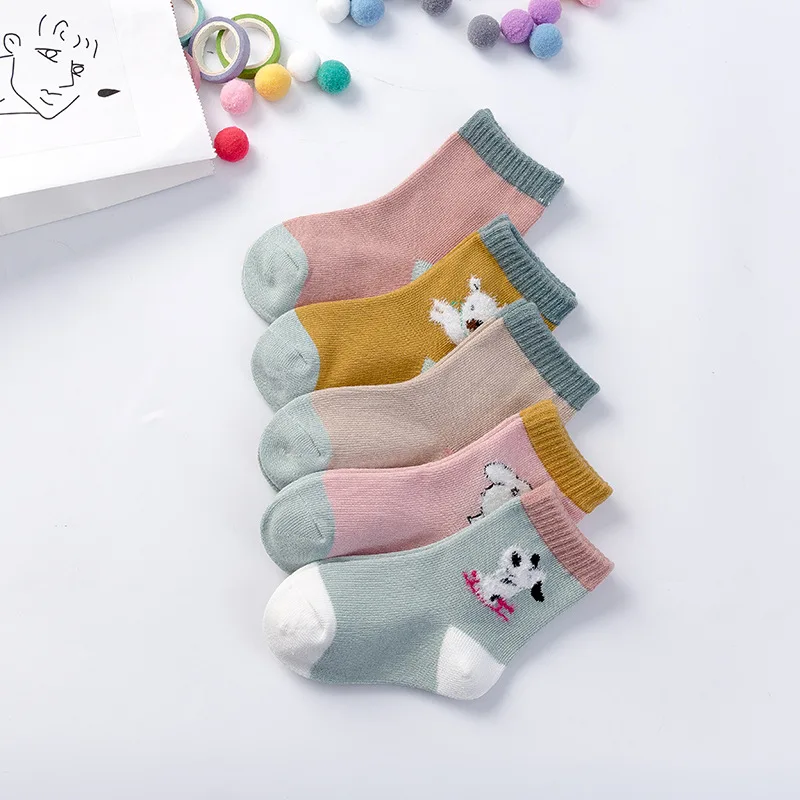 Calcetines infantiles algodón con estampado de animales para otoño - imagen 4