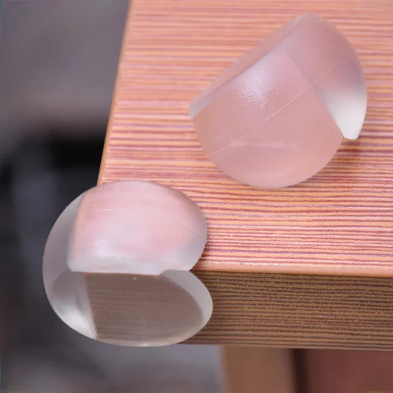 Protector de esquina de mesa con forma de bola transparente, protectores de esquina de muebles de seguridad para bebés, cubierta de borde anticolisión para niños pequeños, 4 Uds.