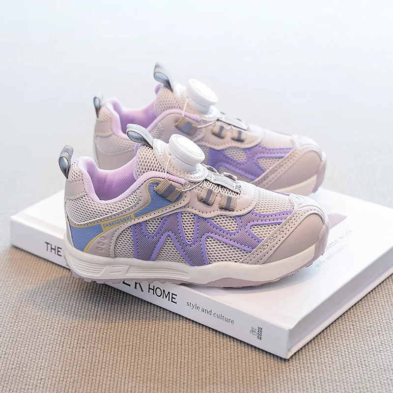 Zapatillas infantiles transpirables malla, suela gruesa antideslizante - imagen 4