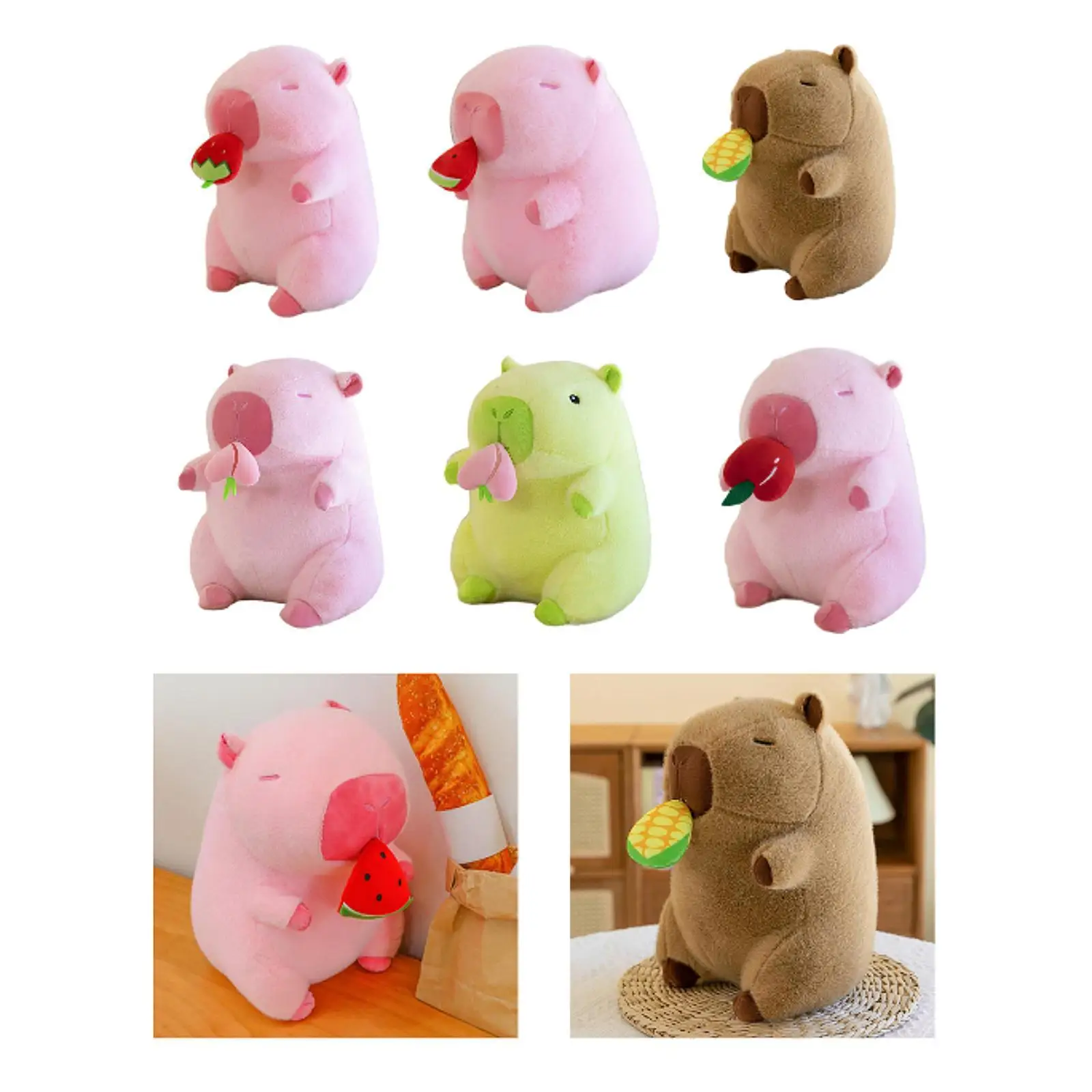 Cute Capybara Stuffed Animal Collectible Soft Kids Room Decor Stuffed Animals