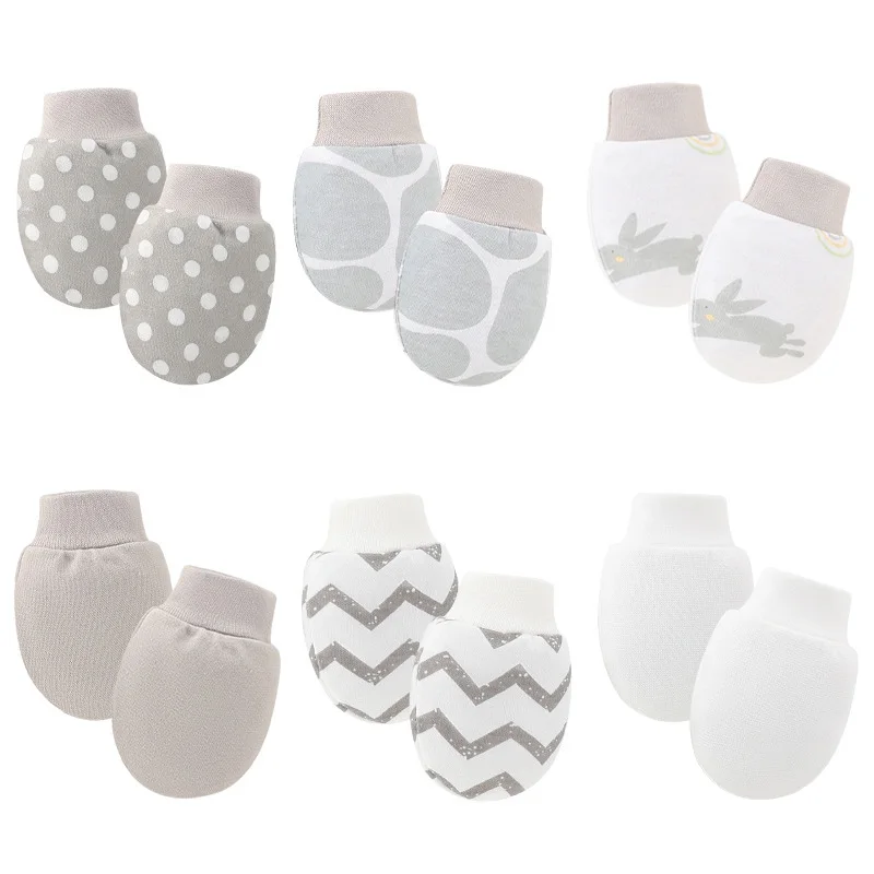 Guantes de algodón suave para bebé con estampados infantiles - imagen 2