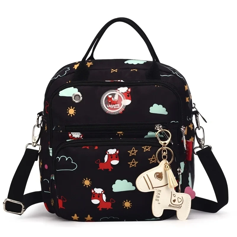 Bolsas de pañales portátiles de gran capacidad para bebé, bolso de hombro de viaje informal para madre, bolso cruzado impermeable para mamá de maternidad a la moda - imagen 4