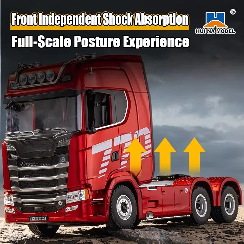 HUINA 1501 770S Tractor de aleación 19CH RC camión 1/18 2,4G control remoto camión remolque de ingeniería con sonido ligero juguetes regalos de navidad - imagen 3