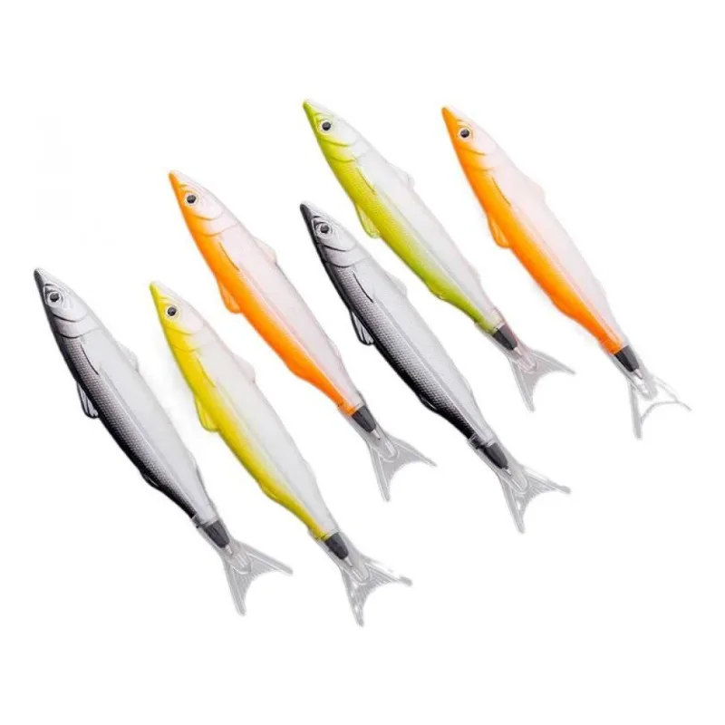 Bolígrafos de pescado aleatorios, papelería creativa, simulación de pescado salado, bolígrafos creativos, divertidos y bonitos para estudiantes y oficina, 10 Uds. - imagen 2