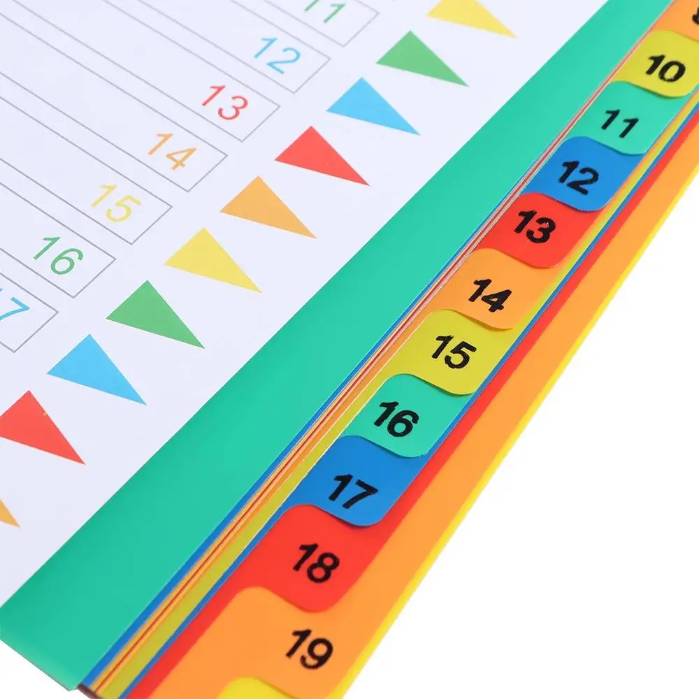 Separadores de índice A4 numerados para carpetas escolares - imagen 3
