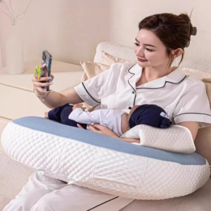 Almohada para lactancia con soporte lumbar y funda desmontable