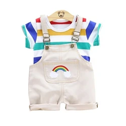 Ropa de verano para bebé – camiseta manga corta y mono cómodo