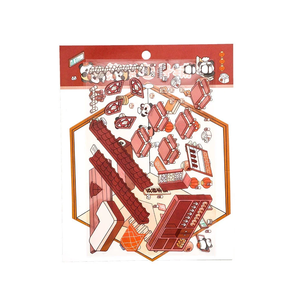 Pegatinas 3D bonitas y creativas para diario, pegatinas impermeables, Material de papel, Kit de álbum de recortes, material escolar para niñas - imagen 5