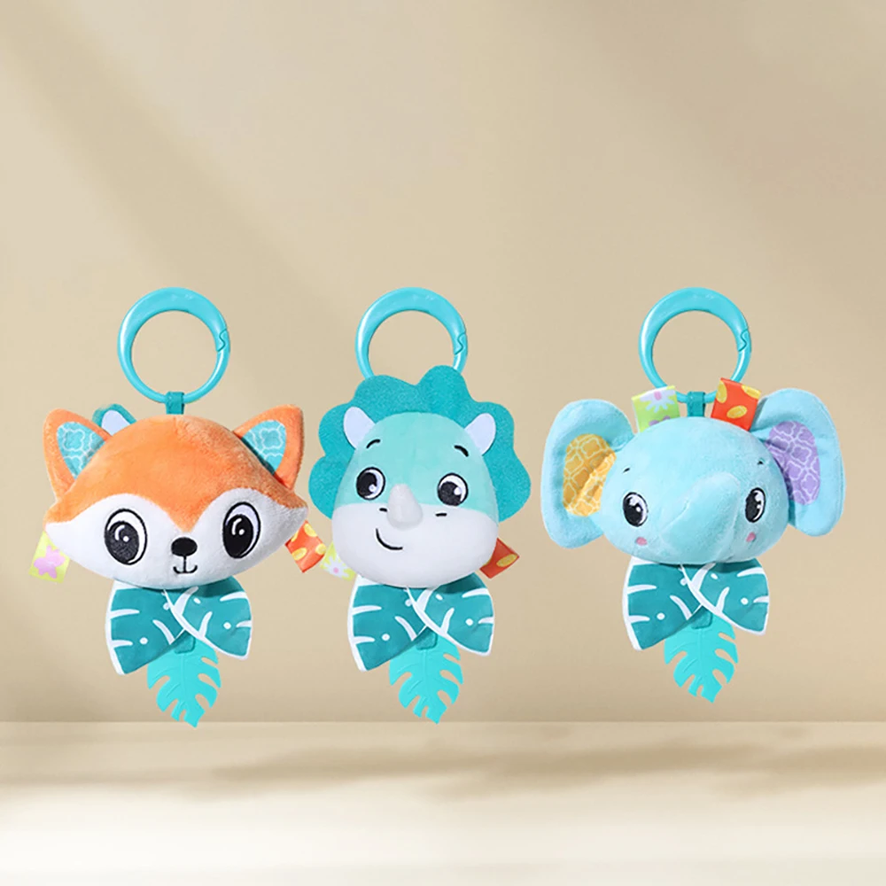 Sonajero colgante de peluche animal para bebé en cuna y cochecito - imagen 5