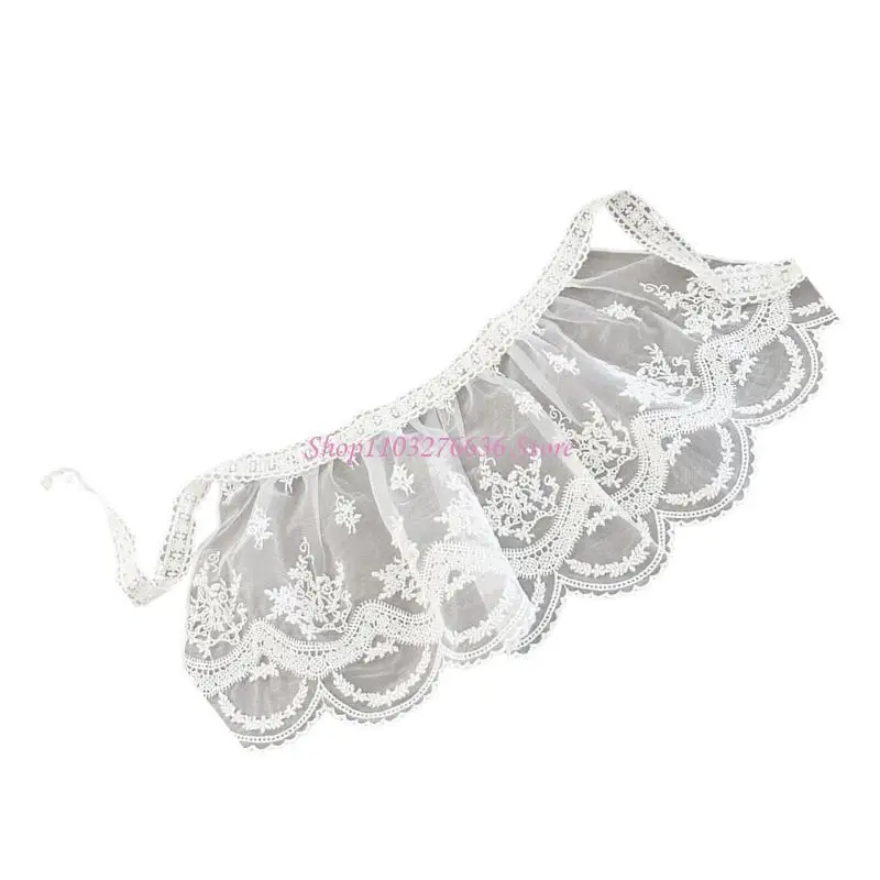 Delantal adorno encaje infantil R6FD diseño cómodo y transpirable para niñas mini falda - imagen 4