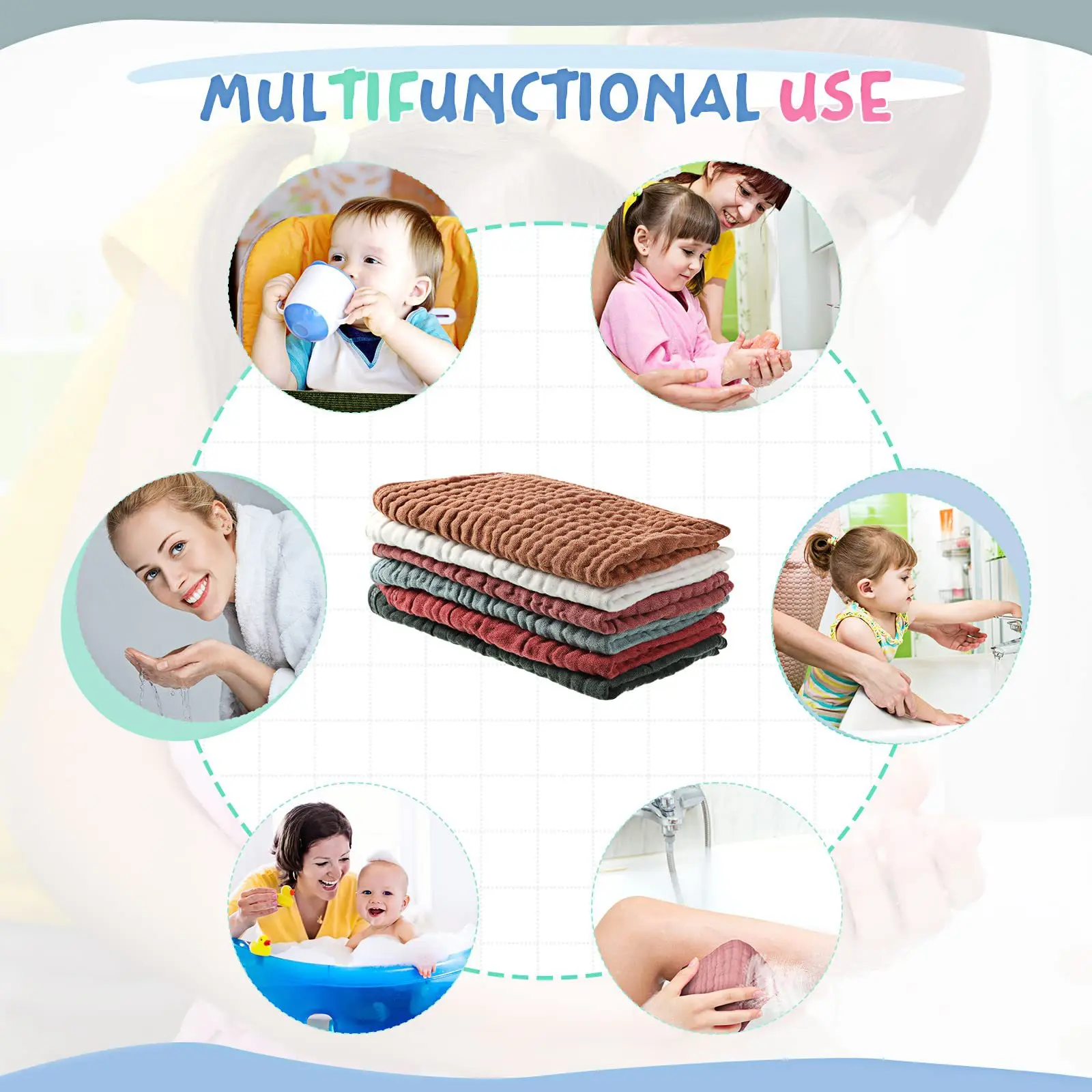 Babero muselina algodón orgánico para bebé – Suave y absorbente - imagen 5