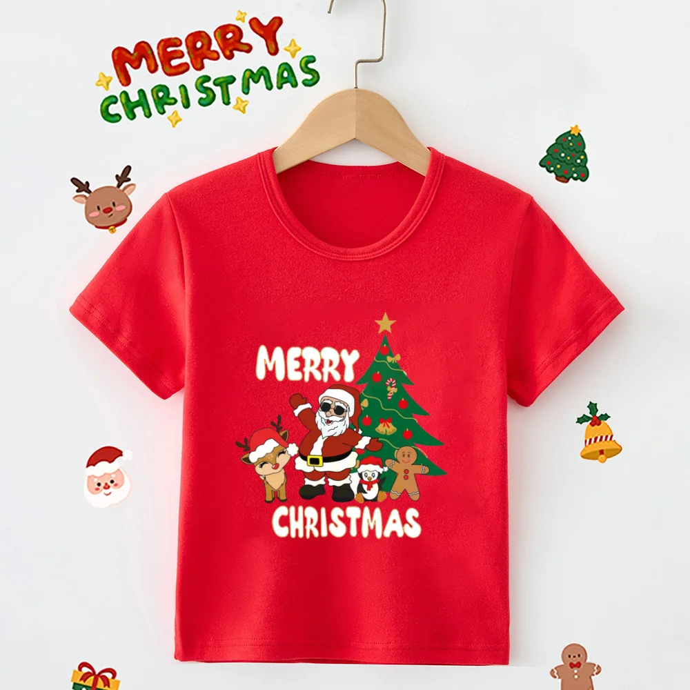 Camiseta navideña de reno para niño – Manga corta - imagen 3