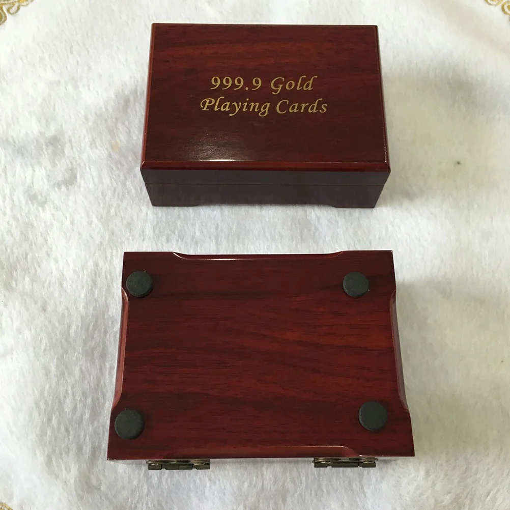 Caja de almacenamiento de joyas, estuche de naipes de madera, contenedor de almacenamiento de póker Rectangular sólido, organizador de baratijas, estuche para naipes, 2 uds. - imagen 5