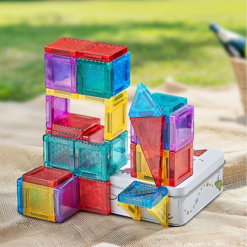 56 Uds Mini azulejos magnéticos juguetes magnéticos portátiles juego de viaje con caja de hierro niños de 4 a 8 años creatividad potenciador del cerebro rompecabezas regalo - imagen 5